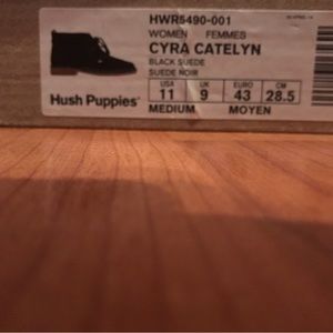 Brand New black booties Hush Puppies